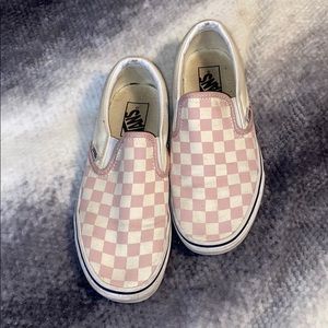 Pink and White Checkered Vans